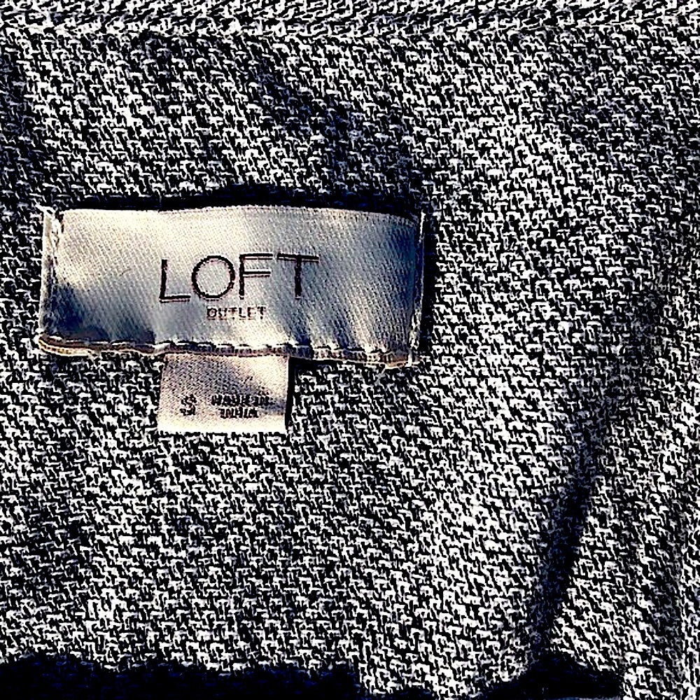 Loft Outlet Linen Blend Moto Jacket Light Gray/ Charcoal Marl Size Small - Picture 3 of 14